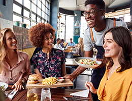 eating with friends