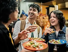 group of friends enjoying a meal