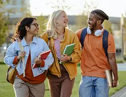 group of young college students